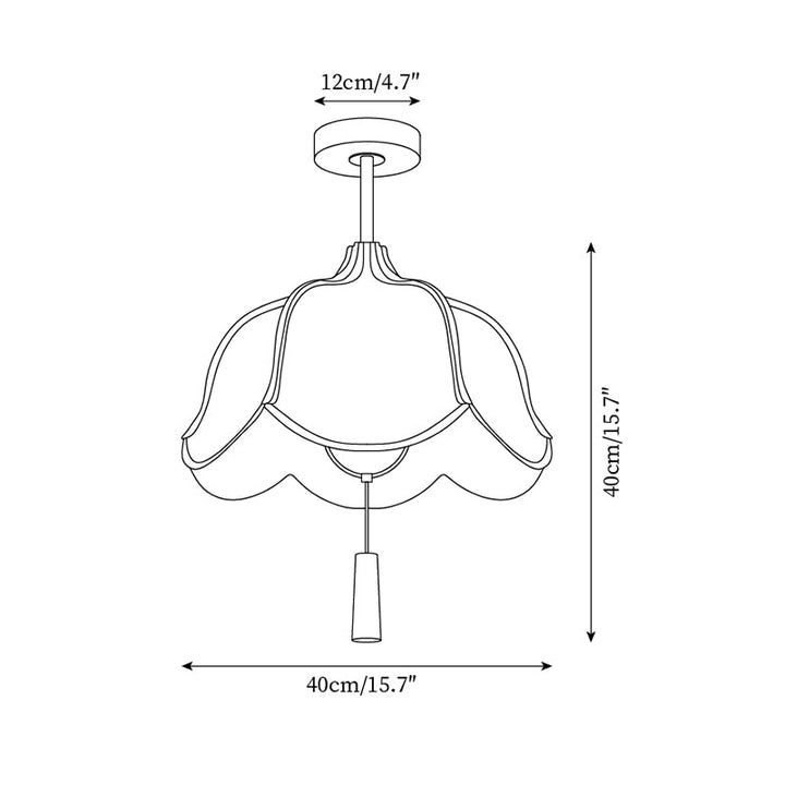 Givola Lampe Plafonnier Semi-Encastrée en Tissu Vintage - Neutralighting