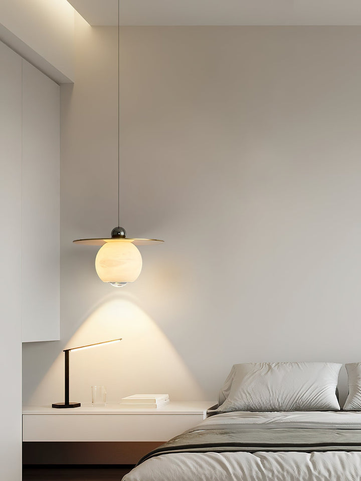 Alvarel Suspension Moderne Cordon Laiton Albâtre - Neutralighting