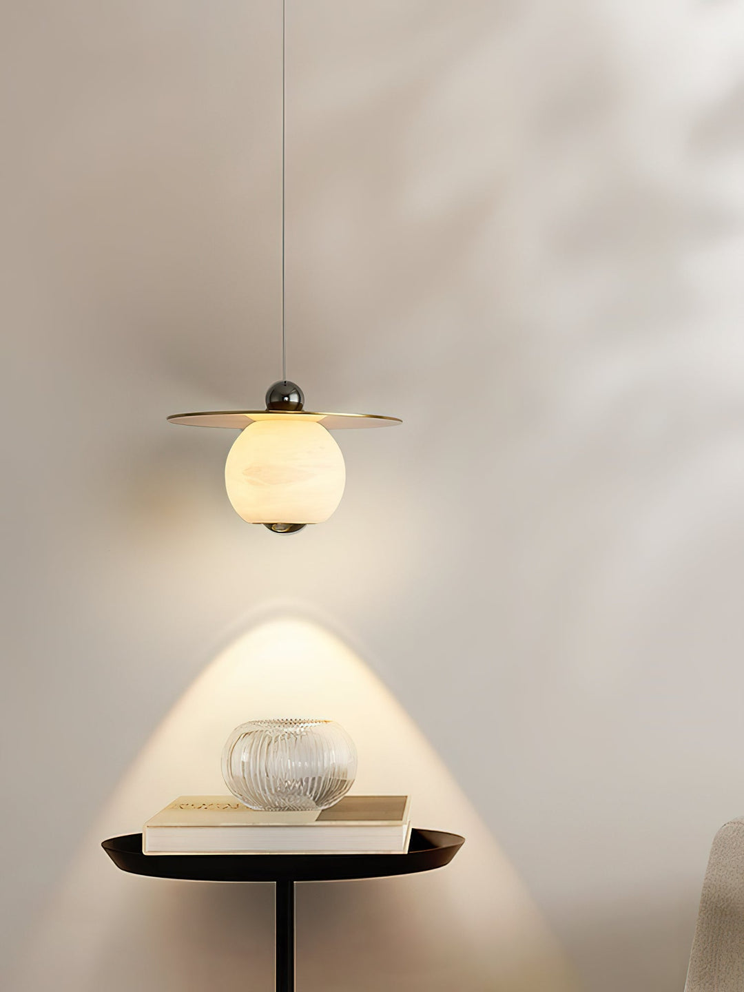 Alvarel Suspension Moderne Cordon Laiton Albâtre - Neutralighting