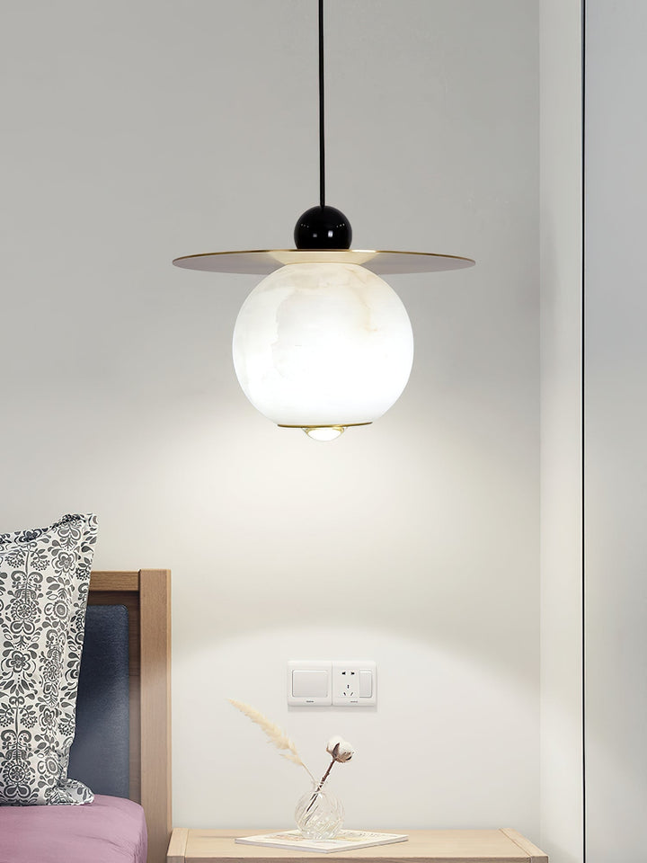Alvarel Suspension Moderne Cordon Laiton Albâtre - Neutralighting