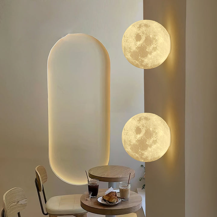 Olsolan Applique Murale 3D en Plastique Art Nordique Lune - Neutralighting