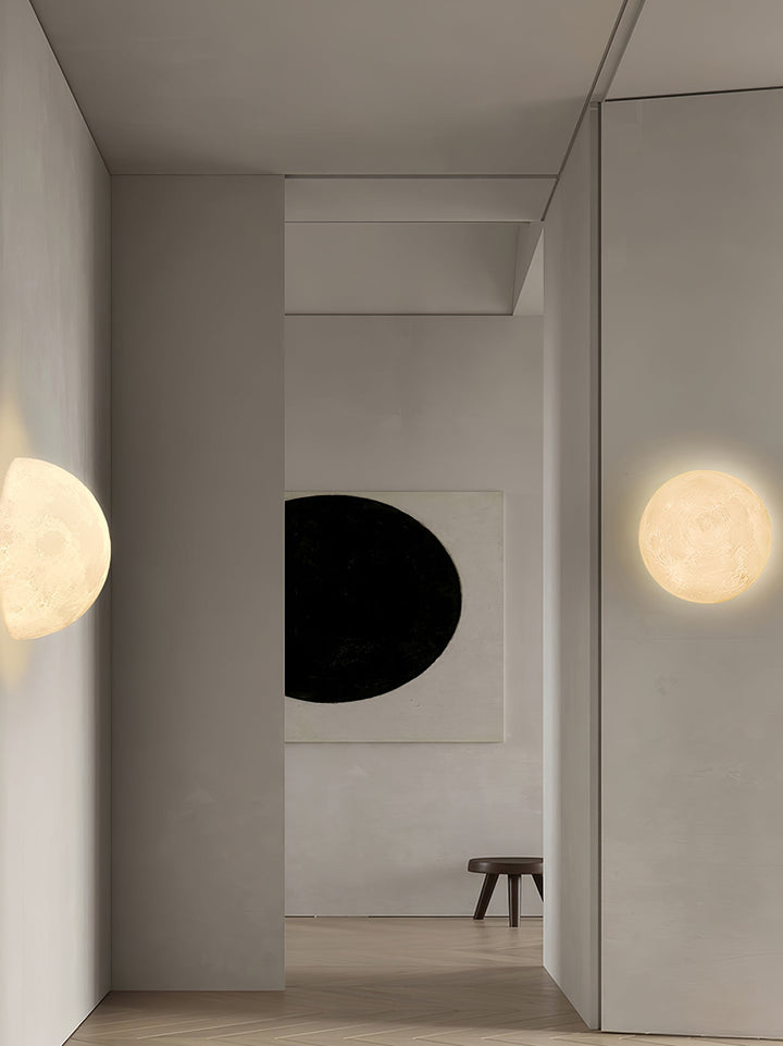 Olsolan Applique Murale 3D en Plastique Art Nordique Lune - Neutralighting
