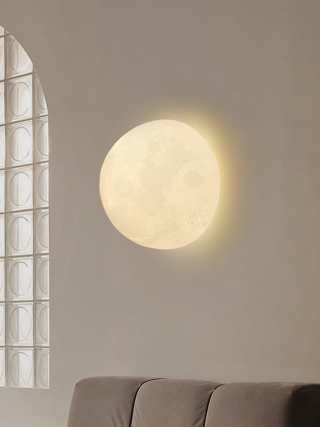 Olsolan Applique Murale 3D en Plastique Art Nordique Lune - Neutralighting