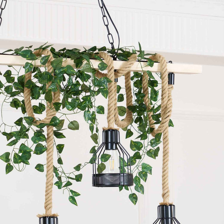 Lustra Suspension Lampe Corde de Chanvre Industriel - Neutralighting