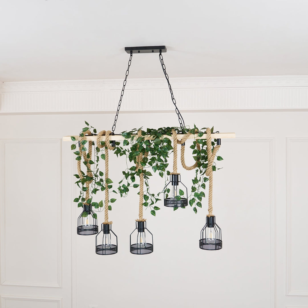 Lustra Suspension Lampe Corde de Chanvre Industriel - Neutralighting