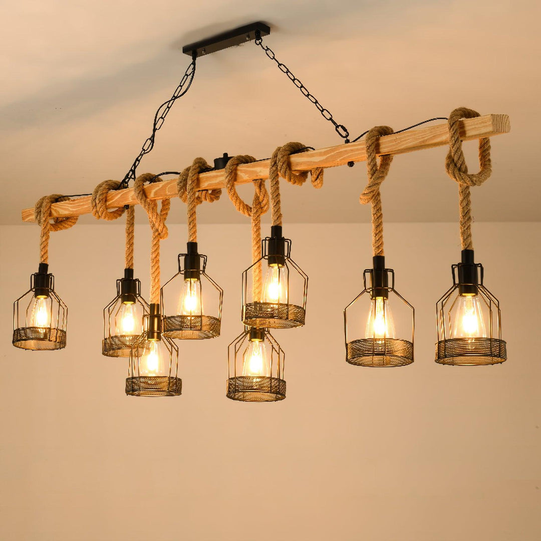 Lustra Suspension Lampe Corde de Chanvre Industriel - Neutralighting