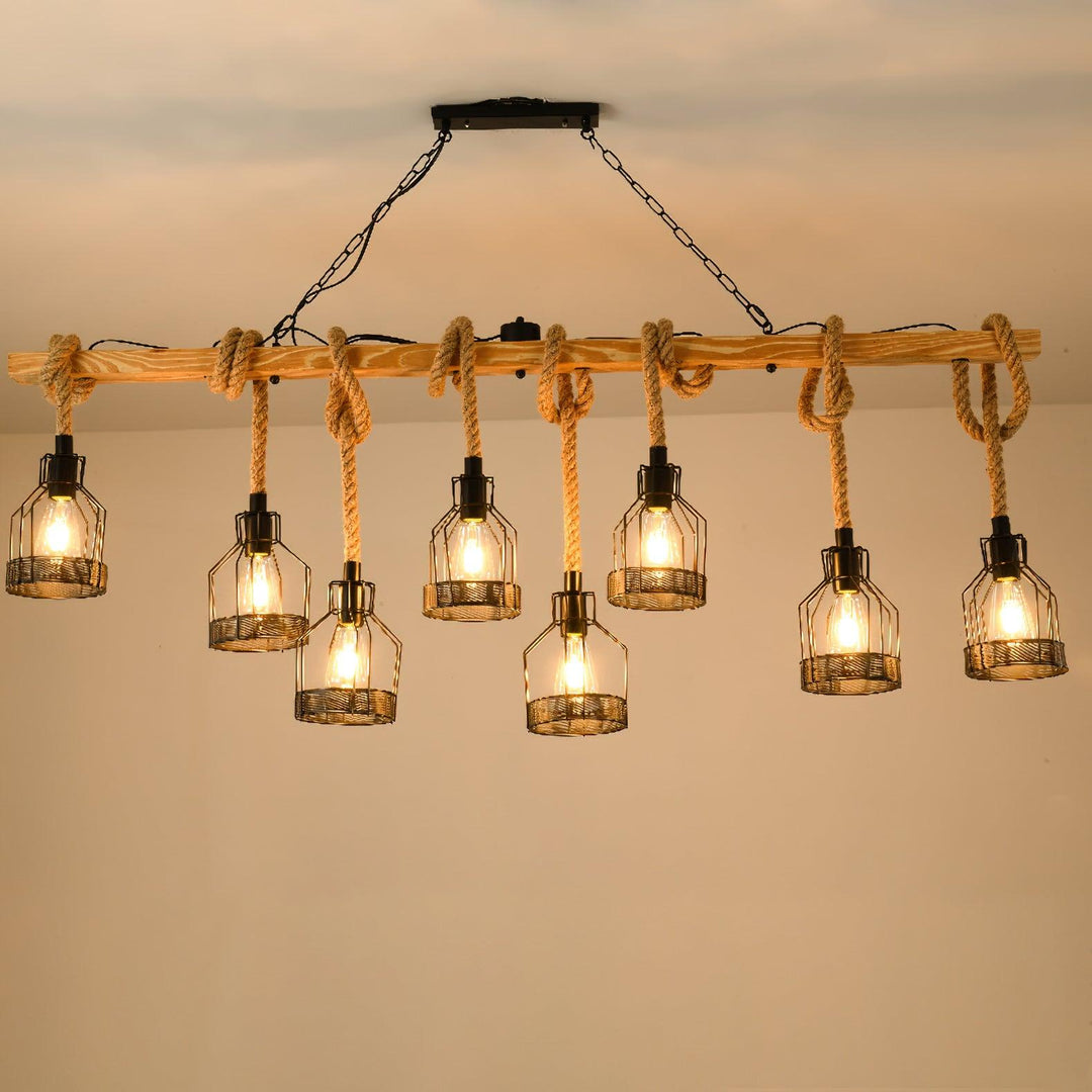 Lustra Suspension Lampe Corde de Chanvre Industriel - Neutralighting
