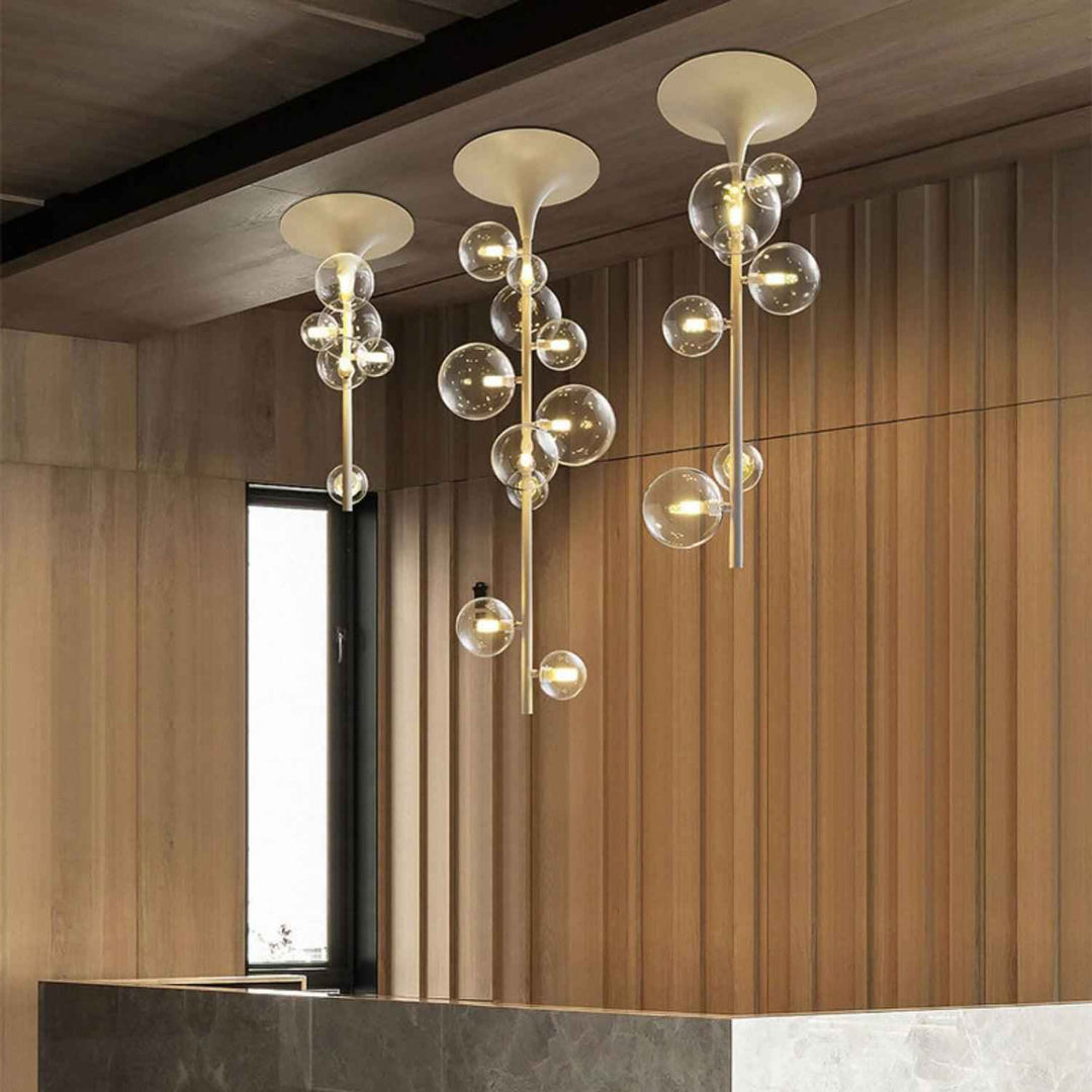 Lustra Verre 30cm Noir LED