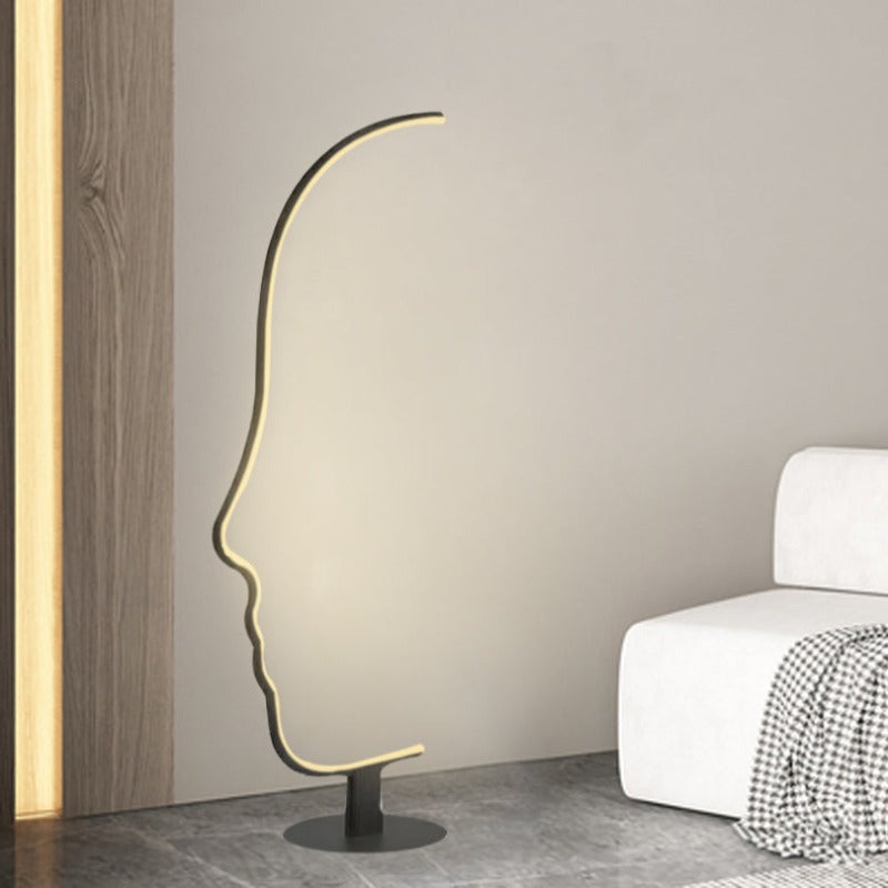 Ray Lampe sur pied Led visage de humain postmoderne pour la chambre - Neutralighting