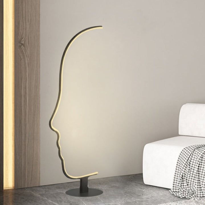 Ray Lampe sur pied Led visage de humain postmoderne pour la chambre - Neutralighting