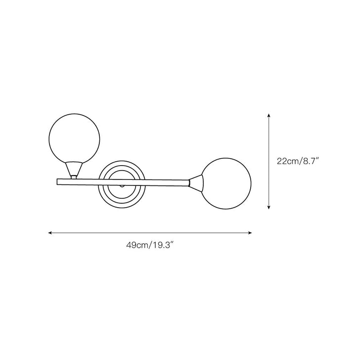 Holten Applique Murale en Verre et Laiton Armé Minimaliste Moderne - Neutralighting