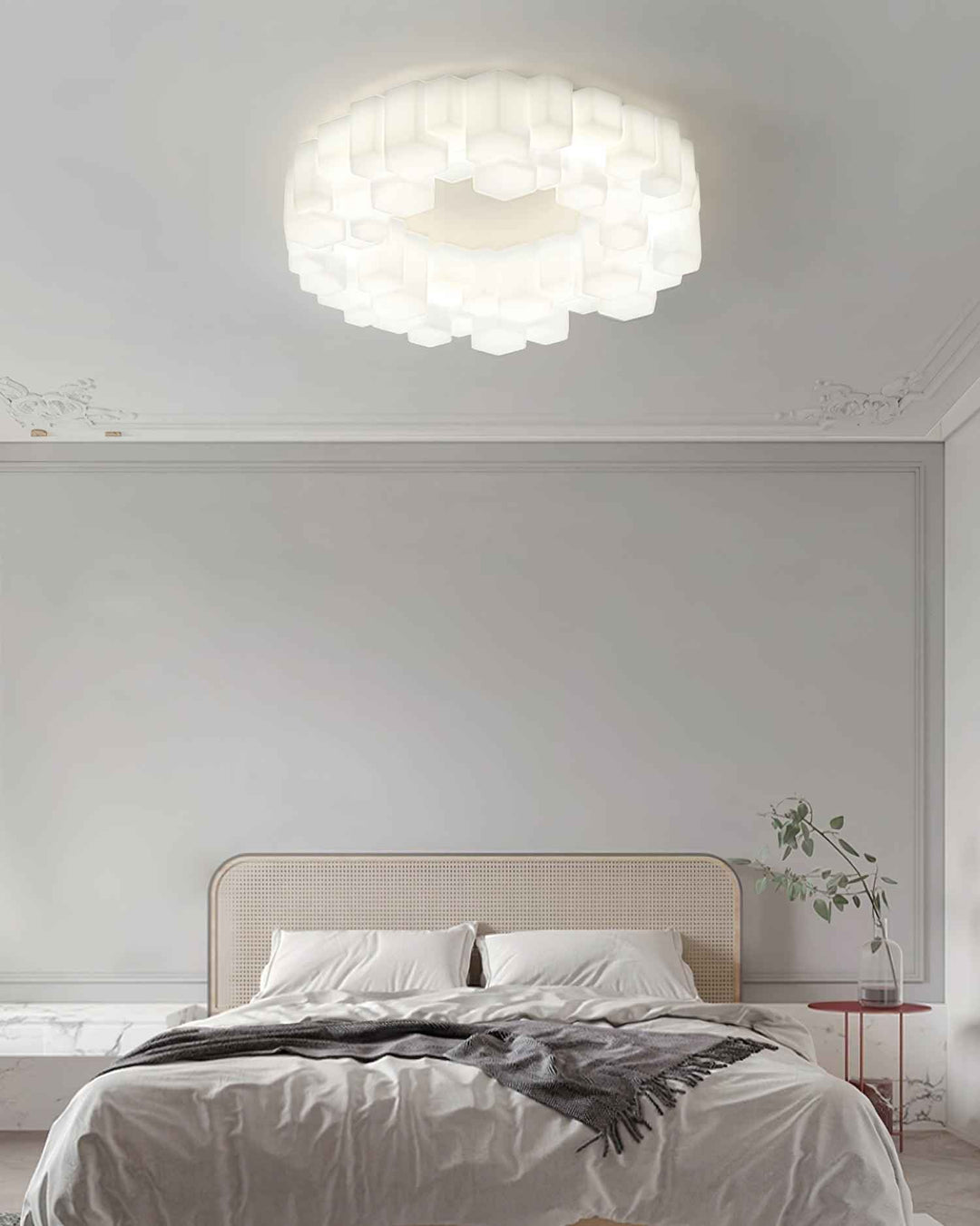 Plafonnier Arisha Métal Blanc LED 80W