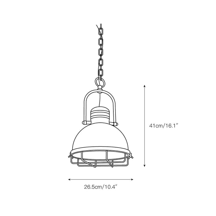 Hopedale Lampe Pendentive Métal Vert Antique Industriel Vintage - Neutralighting