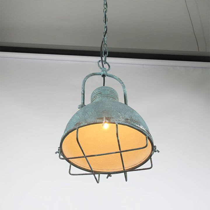 Hopedale Lampe Pendentive Métal Vert Antique Industriel Vintage - Neutralighting