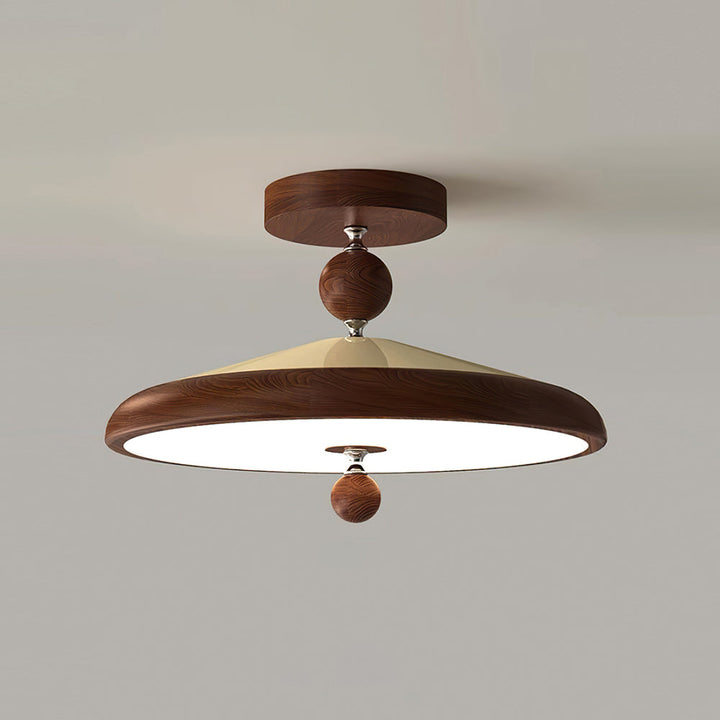Belano Lampe Plafond Ronde Cadre en Bois - Neutralighting