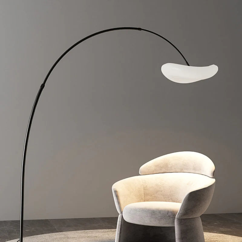 Aria Design Lampadaire Arc Simple Métal Blanc/Noir Salon - Neutralighting