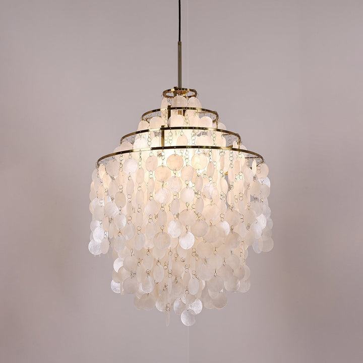Lustra Suspension Lampe Anneau Rond en Coquillage - Neutralighting