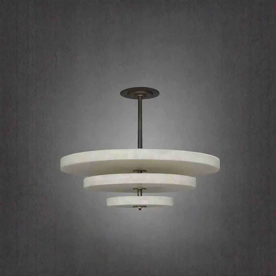 Liora Chandelier Suspension Minimaliste en Albâtre - Neutralighting