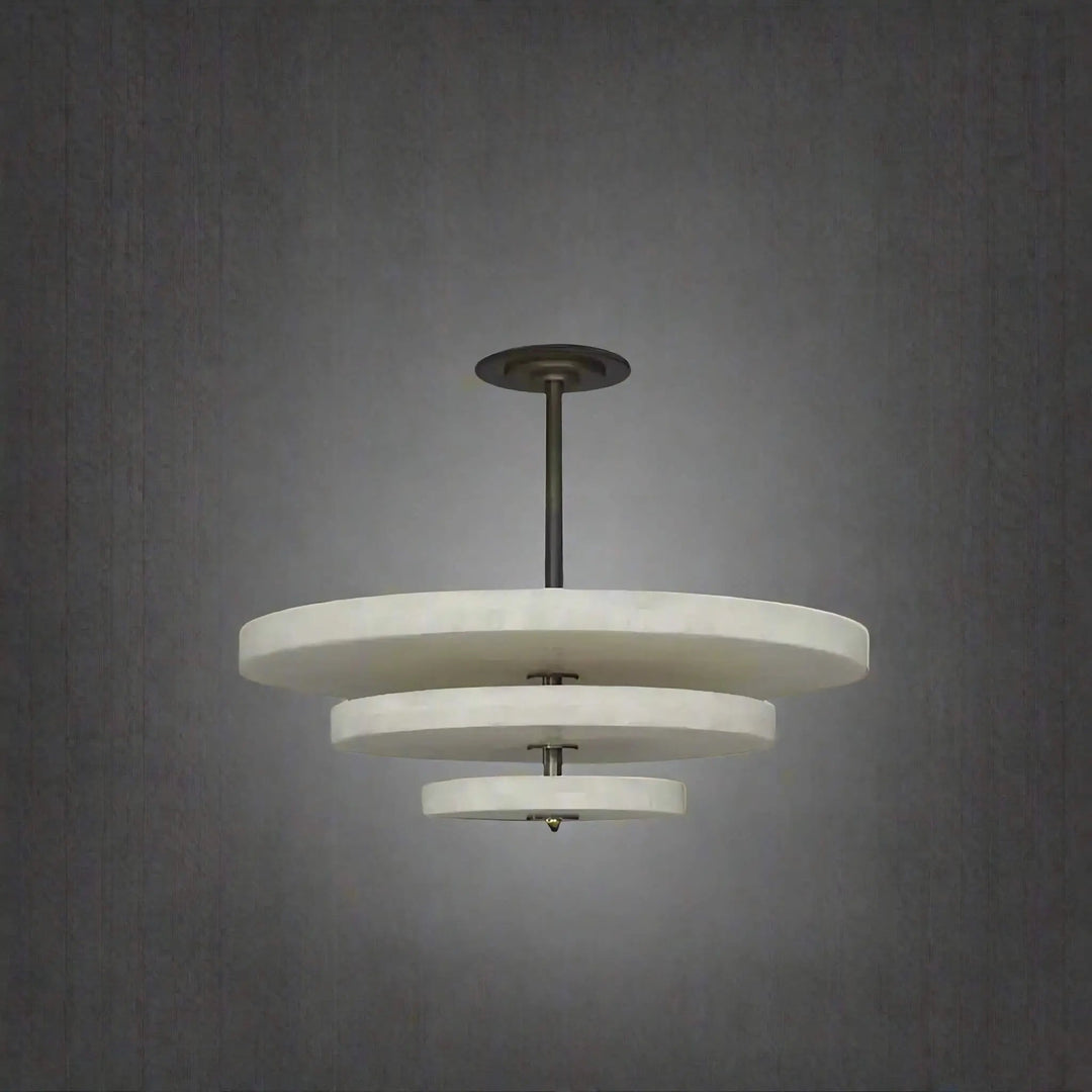 Liora Chandelier Suspension Minimaliste en Albâtre - Neutralighting