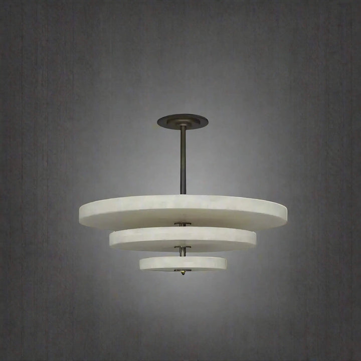 Liora Chandelier Suspension Minimaliste en Albâtre - Neutralighting