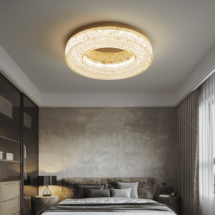AshaionisPlafonnier en Résine Cercle Craqué Glacé - Neutralighting