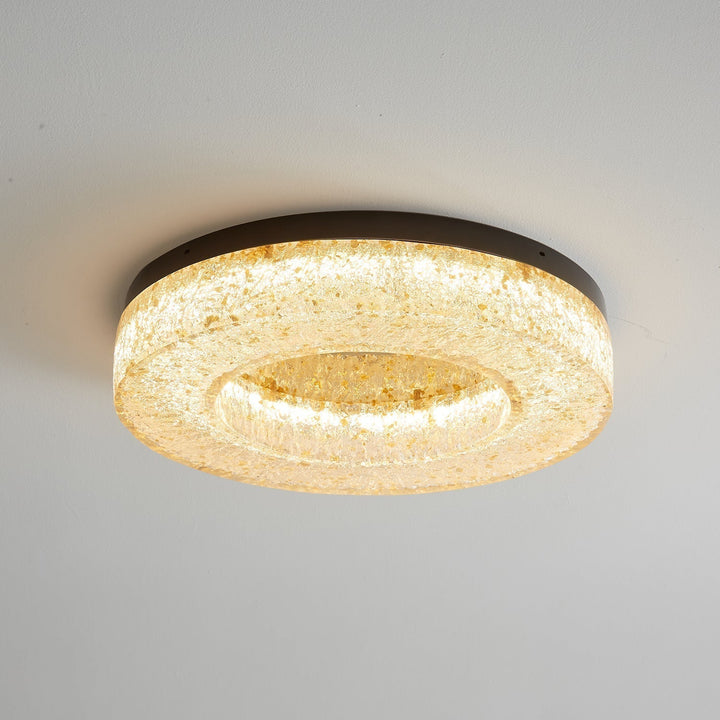 AshaionisPlafonnier en Résine Cercle Craqué Glacé - Neutralighting