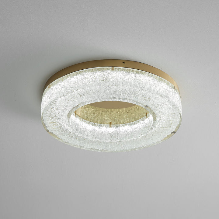 AshaionisPlafonnier en Résine Cercle Craqué Glacé - Neutralighting