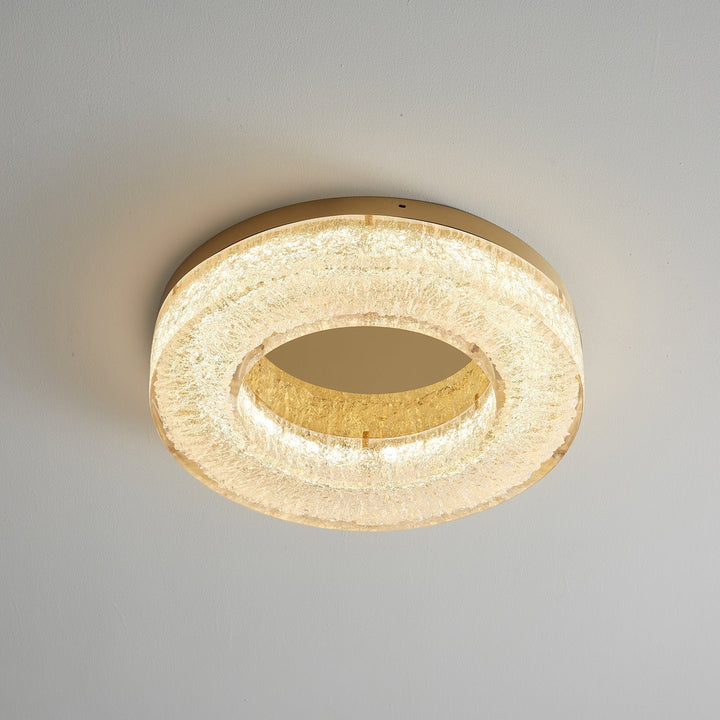 AshaionisPlafonnier en Résine Cercle Craqué Glacé - Neutralighting