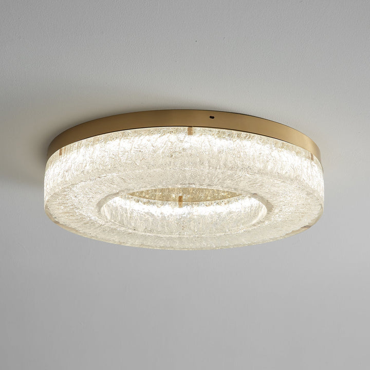 AshaionisPlafonnier en Résine Cercle Craqué Glacé - Neutralighting