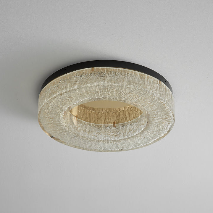 AshaionisPlafonnier en Résine Cercle Craqué Glacé - Neutralighting