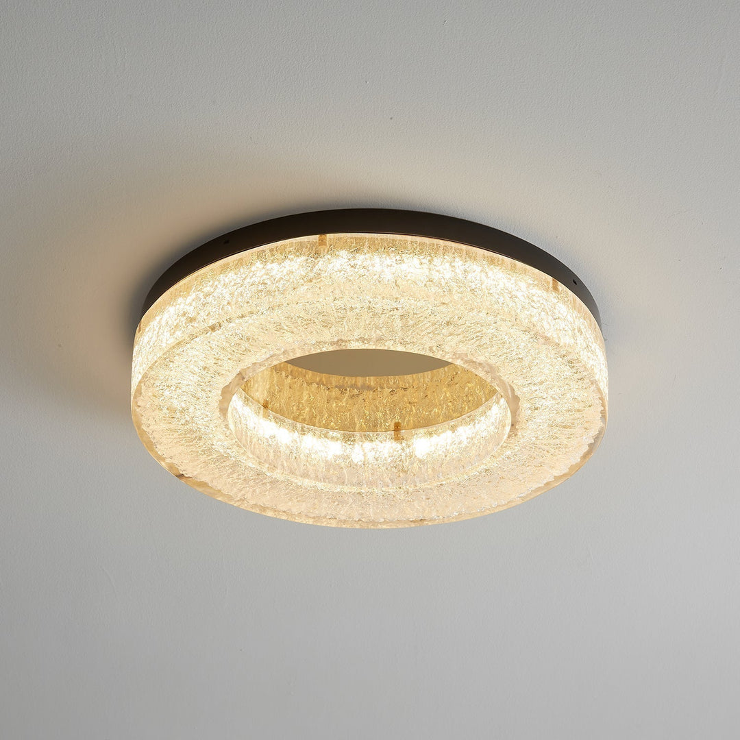 AshaionisPlafonnier en Résine Cercle Craqué Glacé - Neutralighting