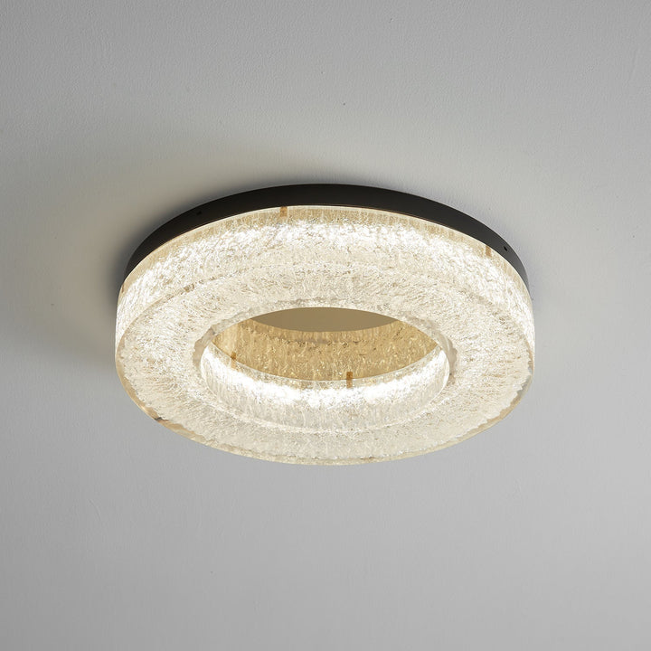 AshaionisPlafonnier en Résine Cercle Craqué Glacé - Neutralighting
