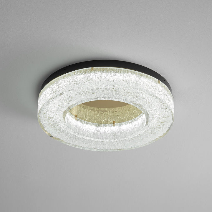 AshaionisPlafonnier en Résine Cercle Craqué Glacé - Neutralighting