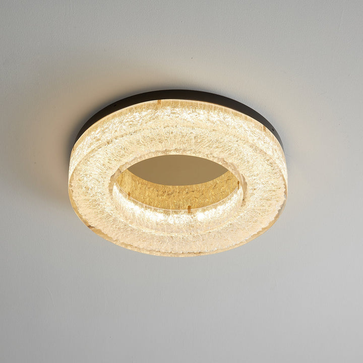 AshaionisPlafonnier en Résine Cercle Craqué Glacé - Neutralighting