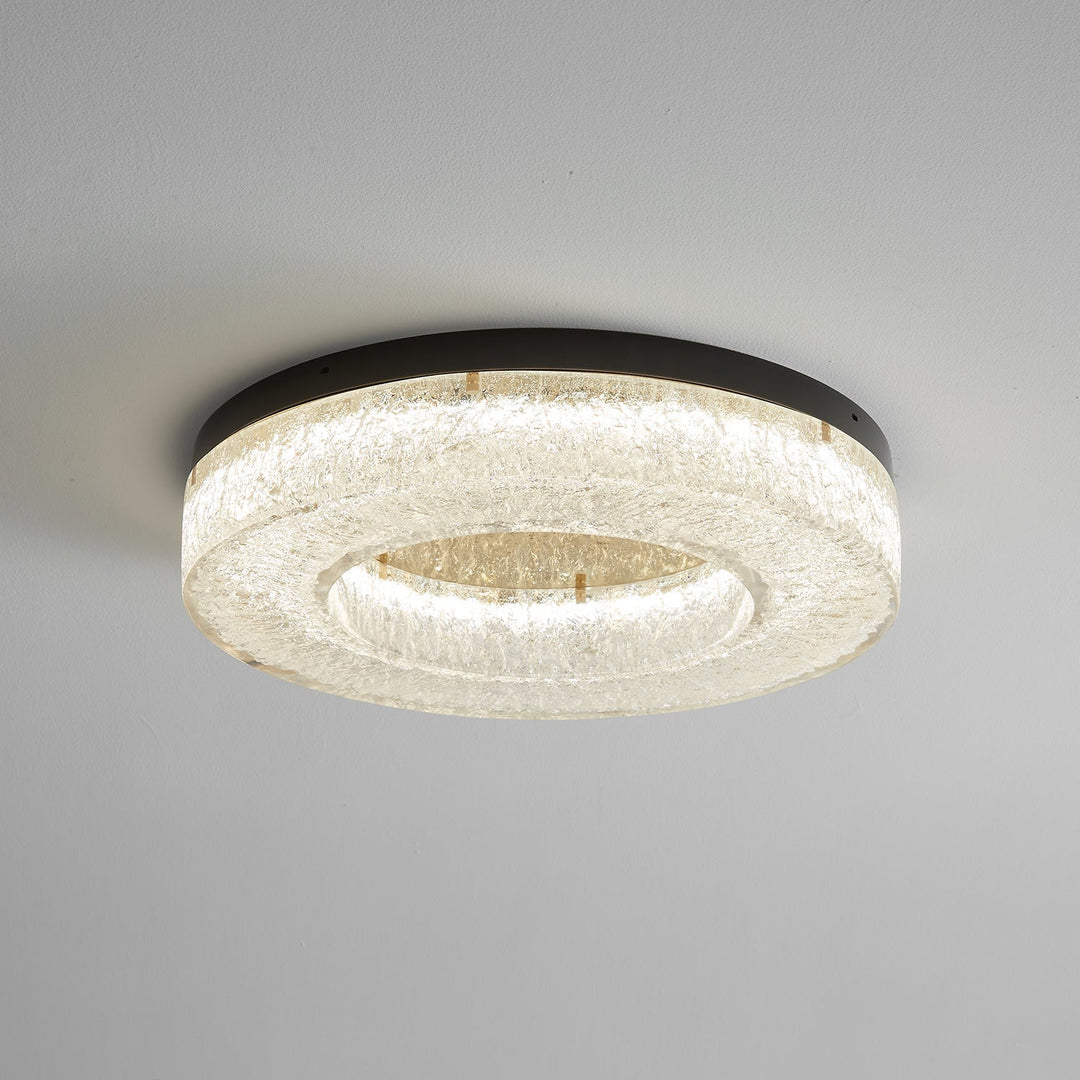 AshaionisPlafonnier en Résine Cercle Craqué Glacé - Neutralighting