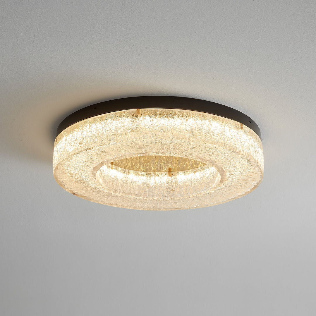 AshaionisPlafonnier en Résine Cercle Craqué Glacé - Neutralighting