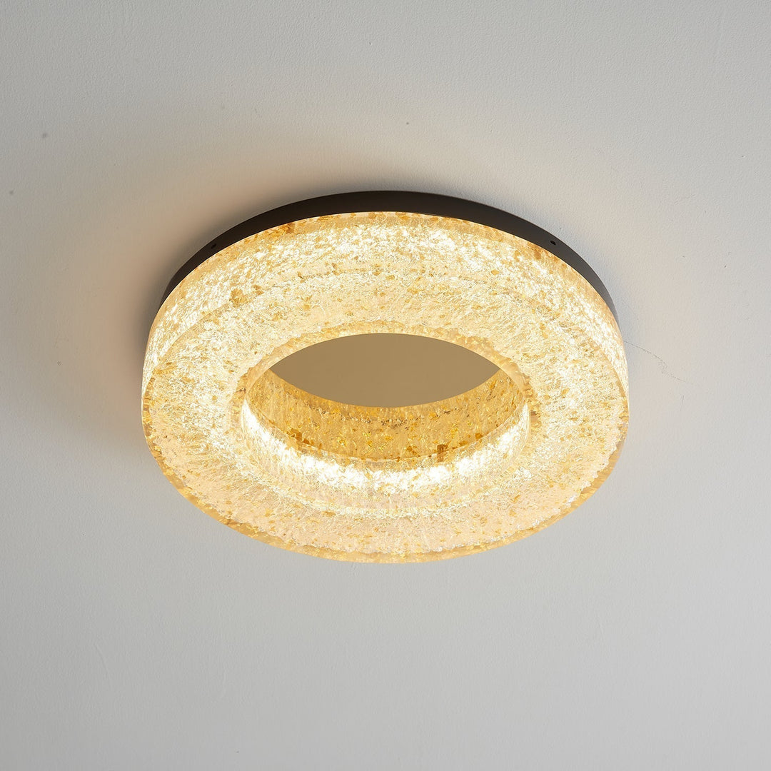 AshaionisPlafonnier en Résine Cercle Craqué Glacé - Neutralighting
