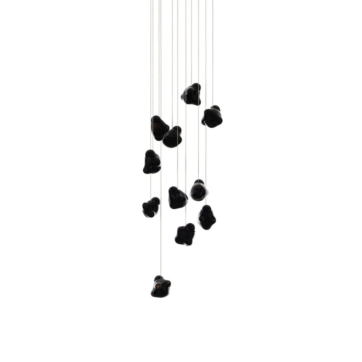 Vasilen Lampe Pendentive Verre Noir Pier Glacé Minimaliste Moderne - Neutralighting