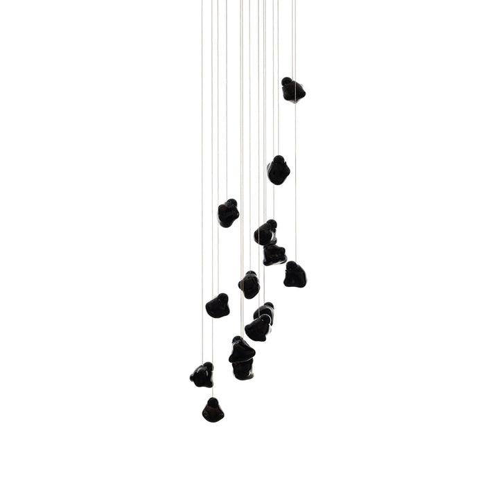 Vasilen Lampe Pendentive Verre Noir Pier Glacé Minimaliste Moderne - Neutralighting