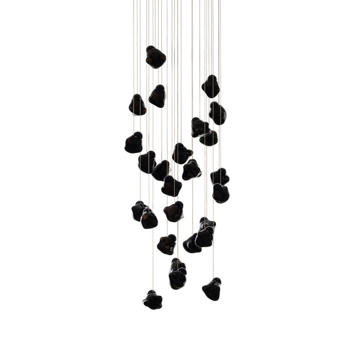 Vasilen Lampe Pendentive Verre Noir Pier Glacé Minimaliste Moderne - Neutralighting