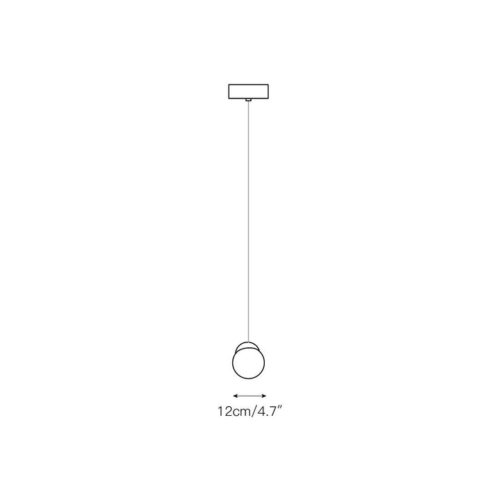 Vasilen Lampe Pendentive Verre Noir Pier Glacé Minimaliste Moderne - Neutralighting