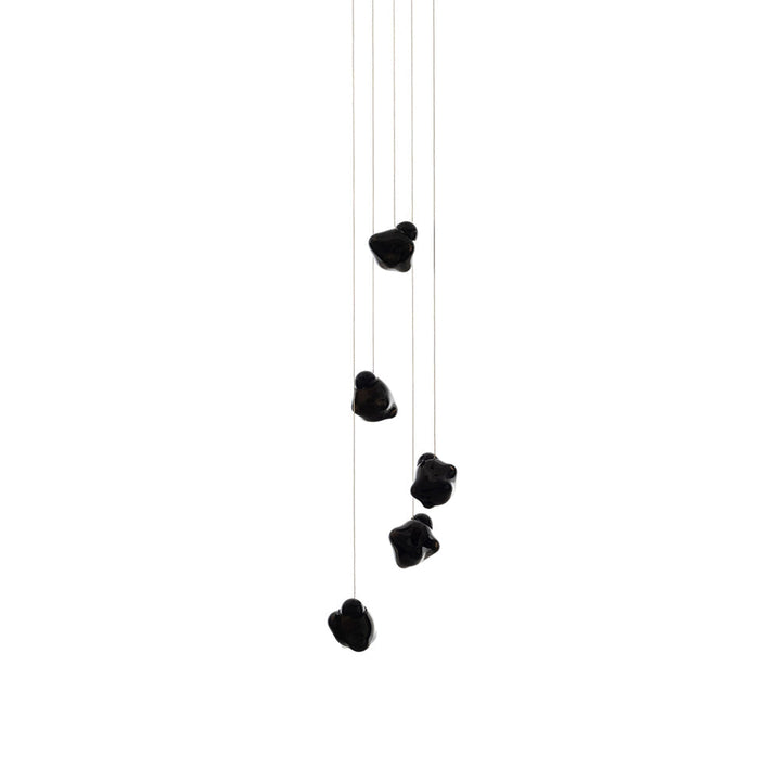 Vasilen Lampe Pendentive Verre Noir Pier Glacé Minimaliste Moderne - Neutralighting