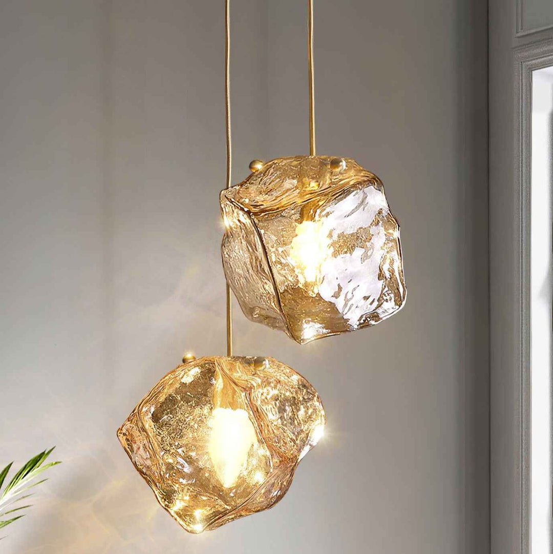 Suspension Ice en Verre – Suspension Contemporaine