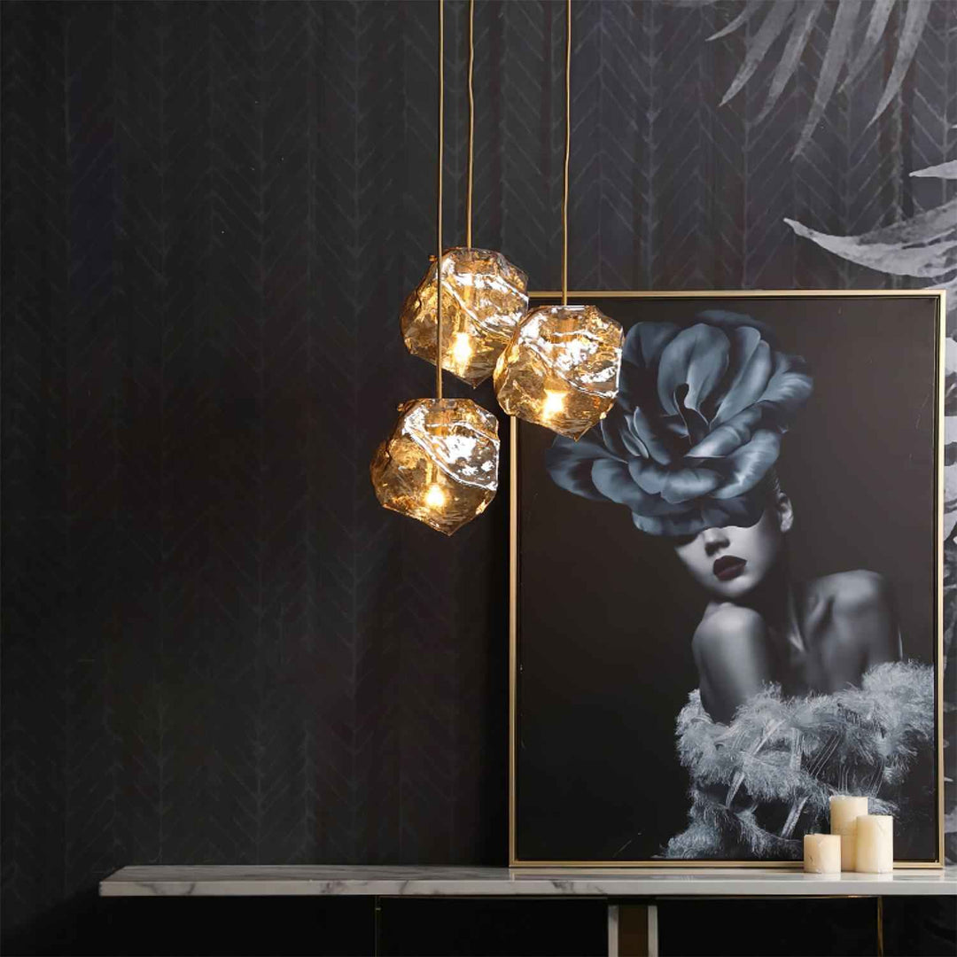 Suspension Ice en Verre – Suspension Contemporaine