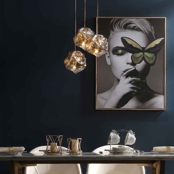 Suspension Ice en Verre – Suspension Contemporaine