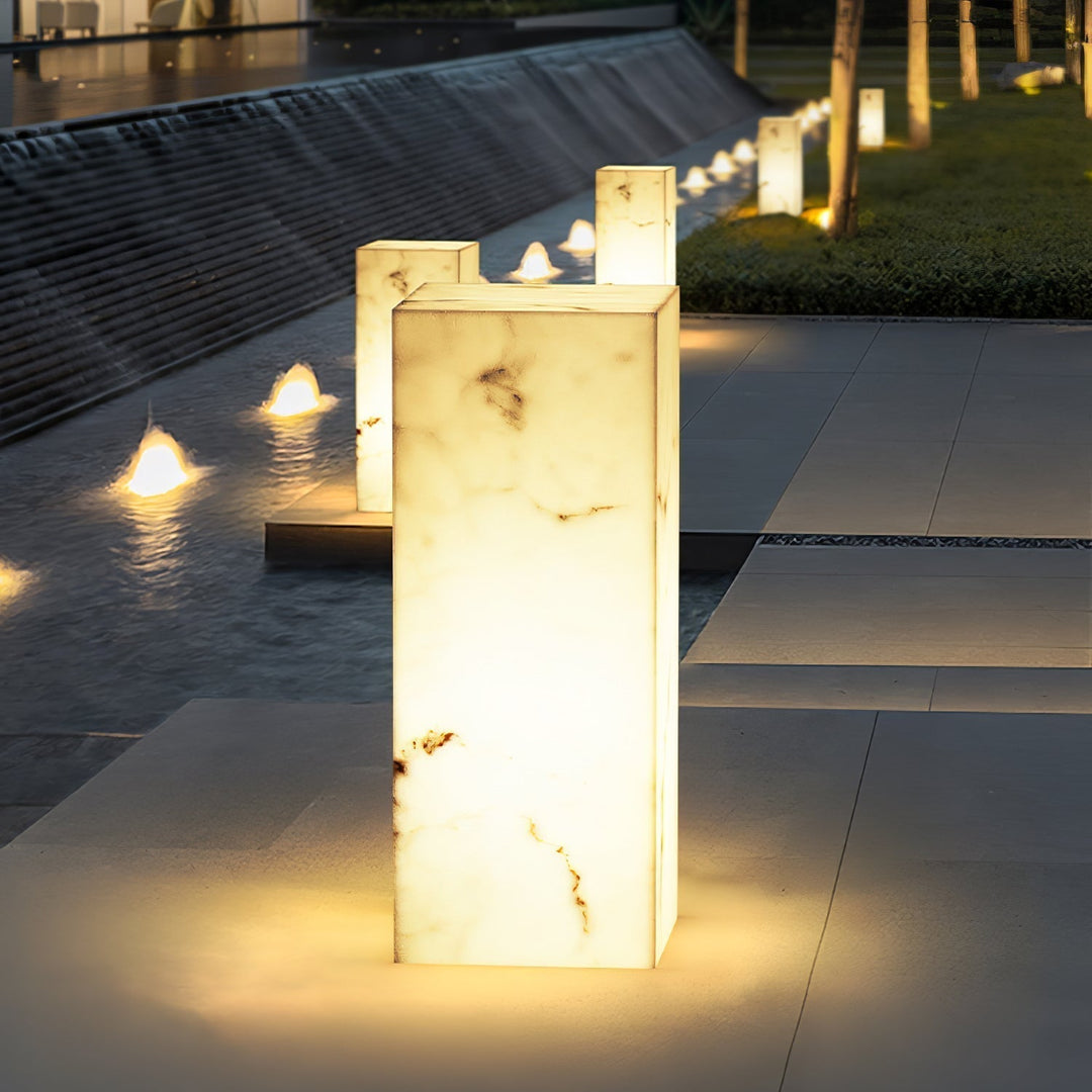 Ardorion Moderne Minimaliste Cube Marbre Extérieur Lumière - Neutralighting
