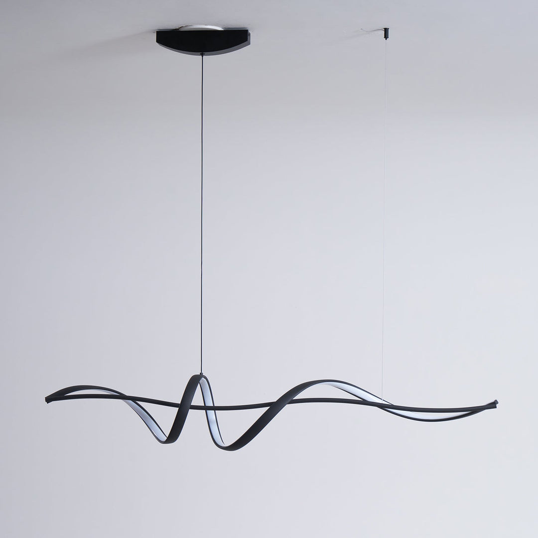 Aveline Suspension moderne LED Wave noire - Neutralighting