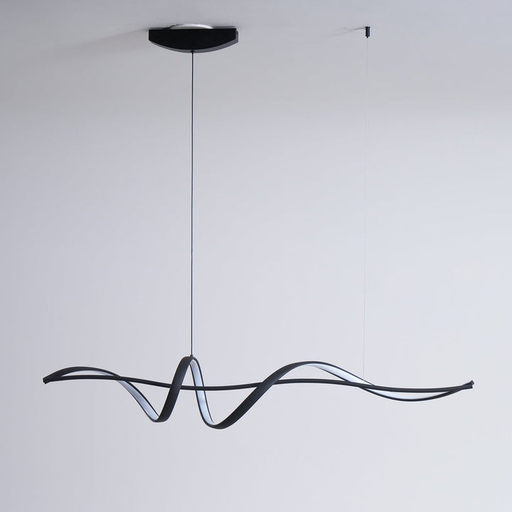 Aveline Suspension moderne LED Wave noire - Neutralighting