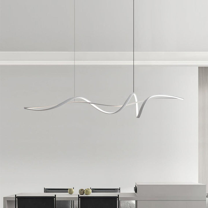 Aveline Suspension moderne LED Wave noire - Neutralighting