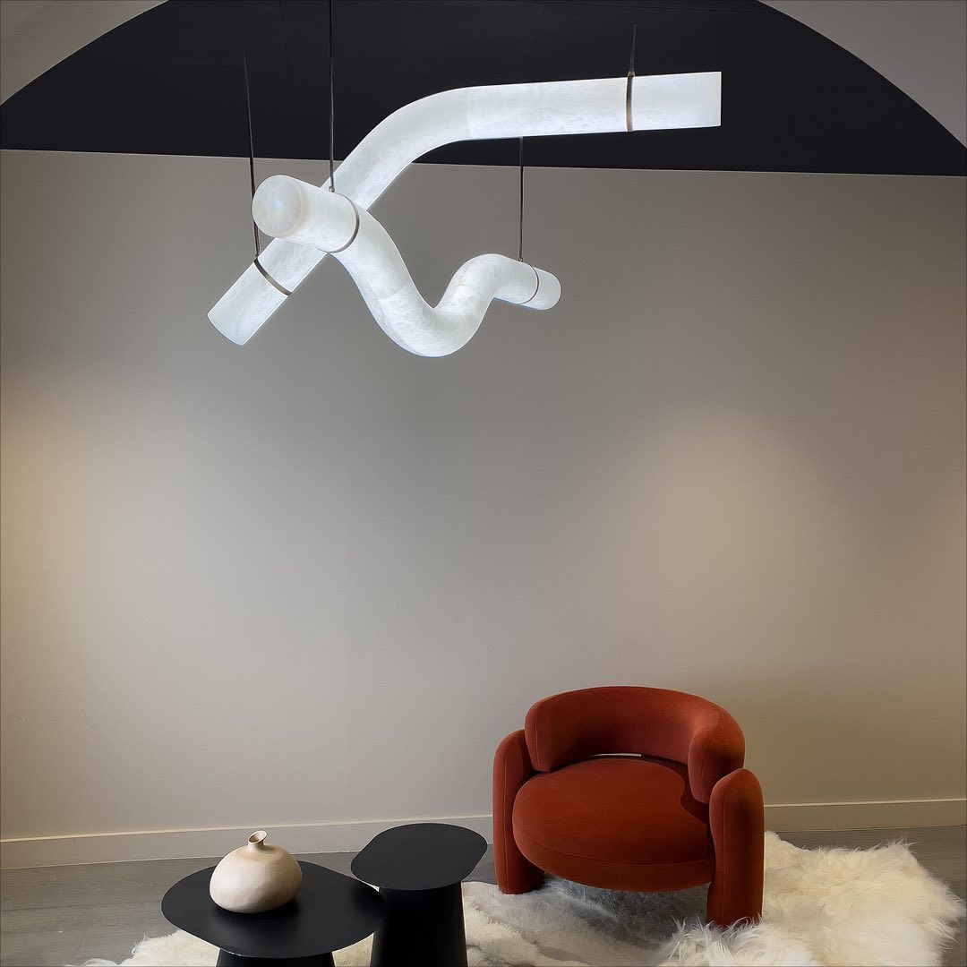 Utalyra Suspension en Albâtre Courbée - Neutralighting